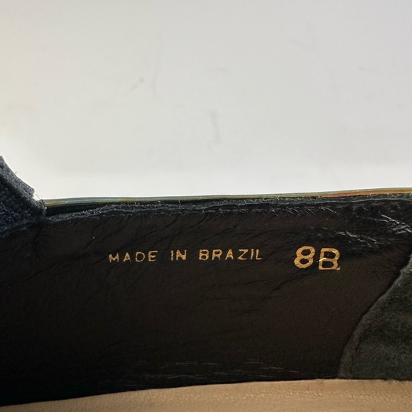 Loeffler Randall Ria Black Iridescent Leather Slip-On Loafer Sz 8 - Picture 10 of 11